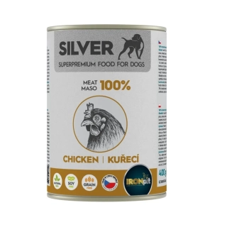 IRONpet Silver Dog Kuracie 100% mäso, konzerva 6x400 g